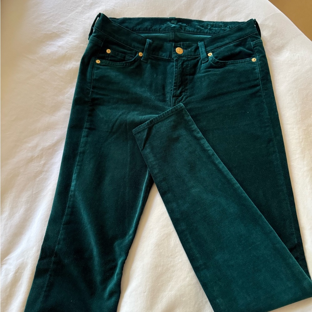 7 for all mankind size 27 skinny jeans.. color green velvet.. worn only once